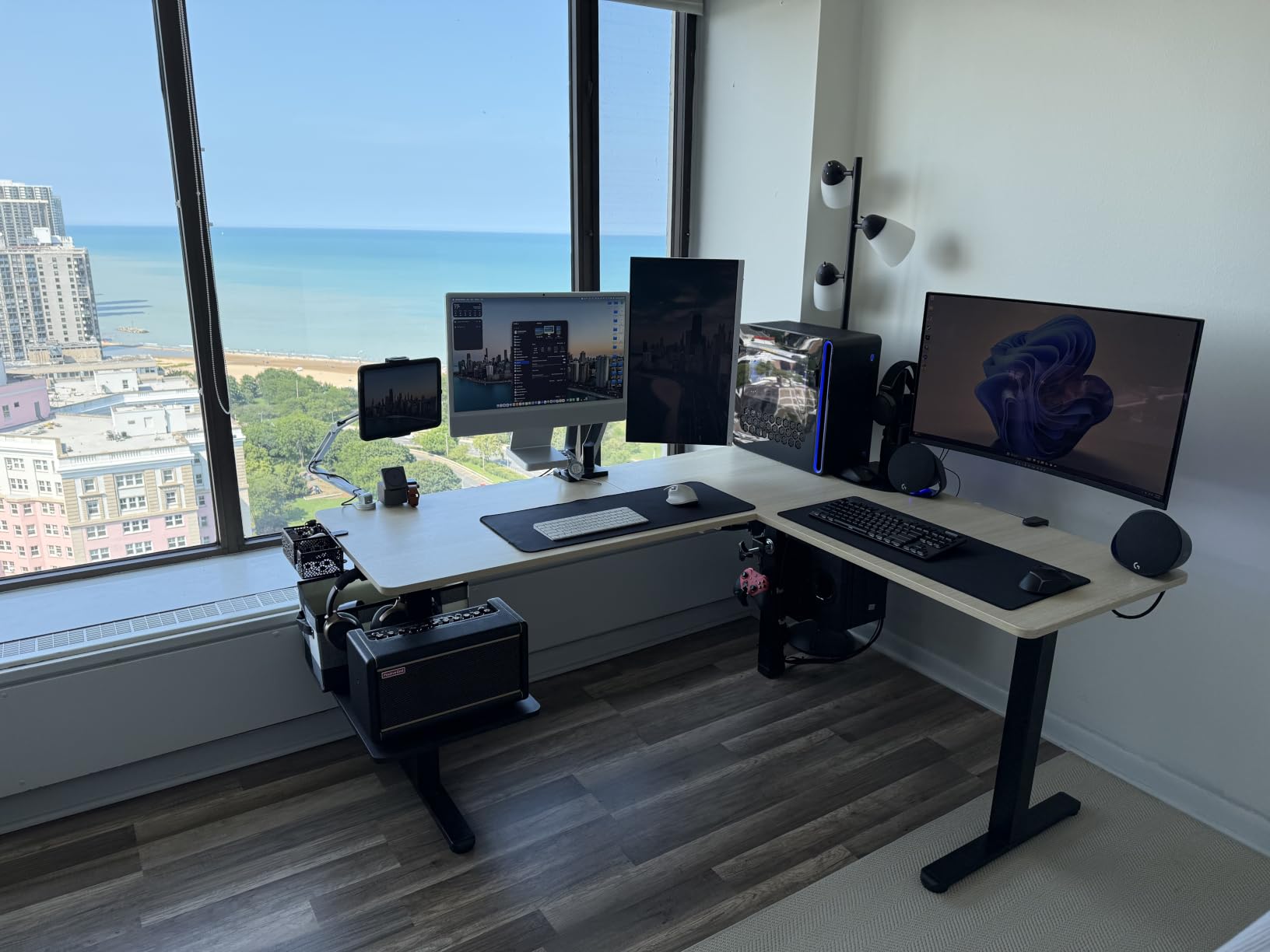 VIVO Black 63 x 55 in Corner Standing Desk, DESK-E3CTB customer photo 2