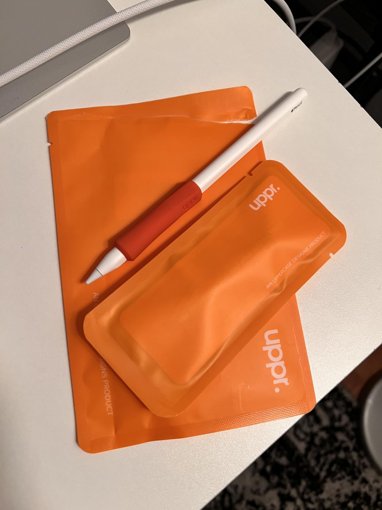 NimbleGrip Silicone Ergonomic Grip Holder for Apple Pencil (Clay, 1 Pack) customer photo 1