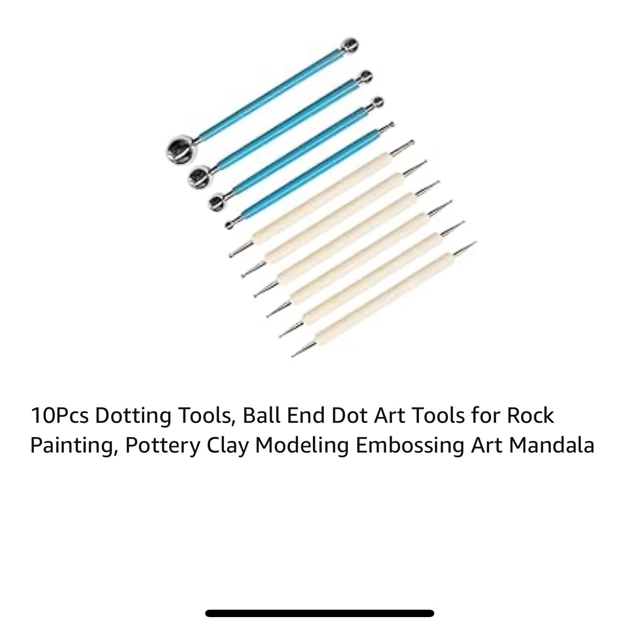 10Pcs Dotting Tools, Ball End Dot Art Tools for Rock Painting, Pottery Clay Modeling Embossing Art Mandala customer photo 1
