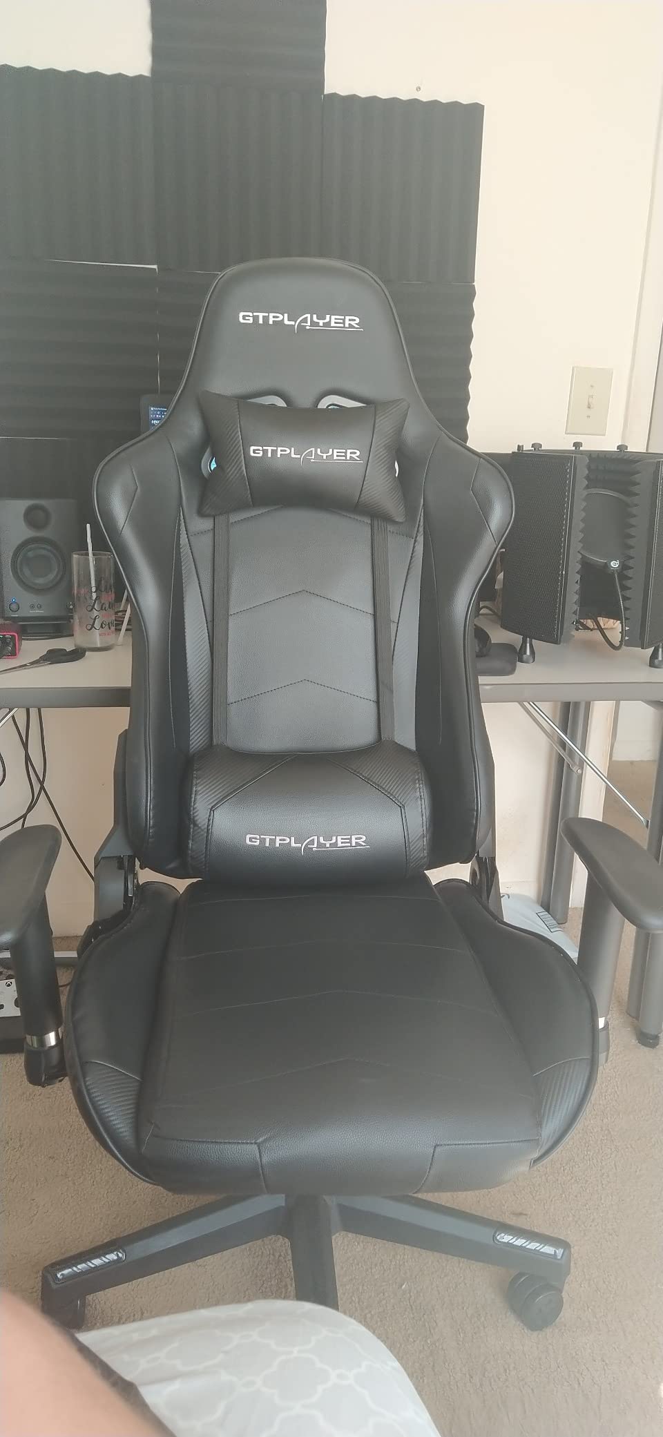 GTRACING Gaming Chair Racing Office Computer Ergonomic Video Game Chair Backrest and Seat Height Adjustable Swivel Recliner with Headrest and Lumbar Pillow Esports Chair (Red) customer photo 1
