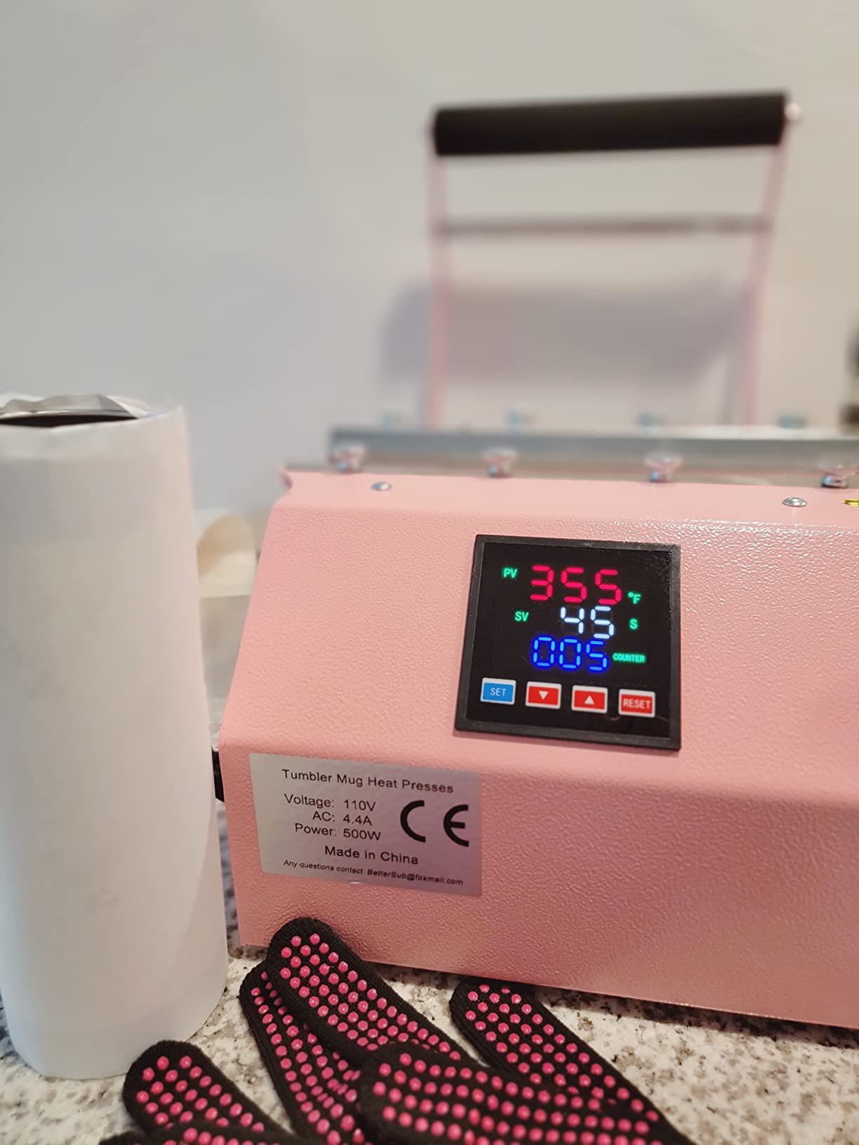 BetterSub Tumbler Heat Press Machine for 30 OZ 20 OZ 16 OZ Straight Skinny Tumblers - 2 x 11OZ/15OZ Mug Sublimation Print Heat Transfer at One Time customer photo 1