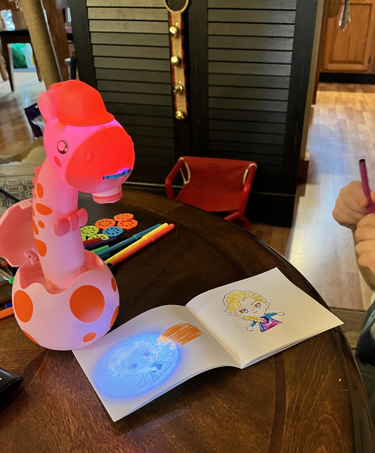 KETIEE Drawing Projector for Kids, Tracing and Drawing Projector Toy with Light & Music, Children Smart Projector Sketcher, Kids Art Projector with 72 Stencils for Boy Girl 3-8 Years Old (Pink) customer photo 2