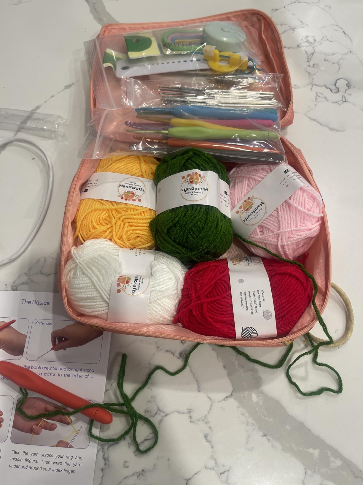 Aeelike Crochet Kit for Beginners- Ideal DIY Craft Gift for Women, Pink customer photo 1