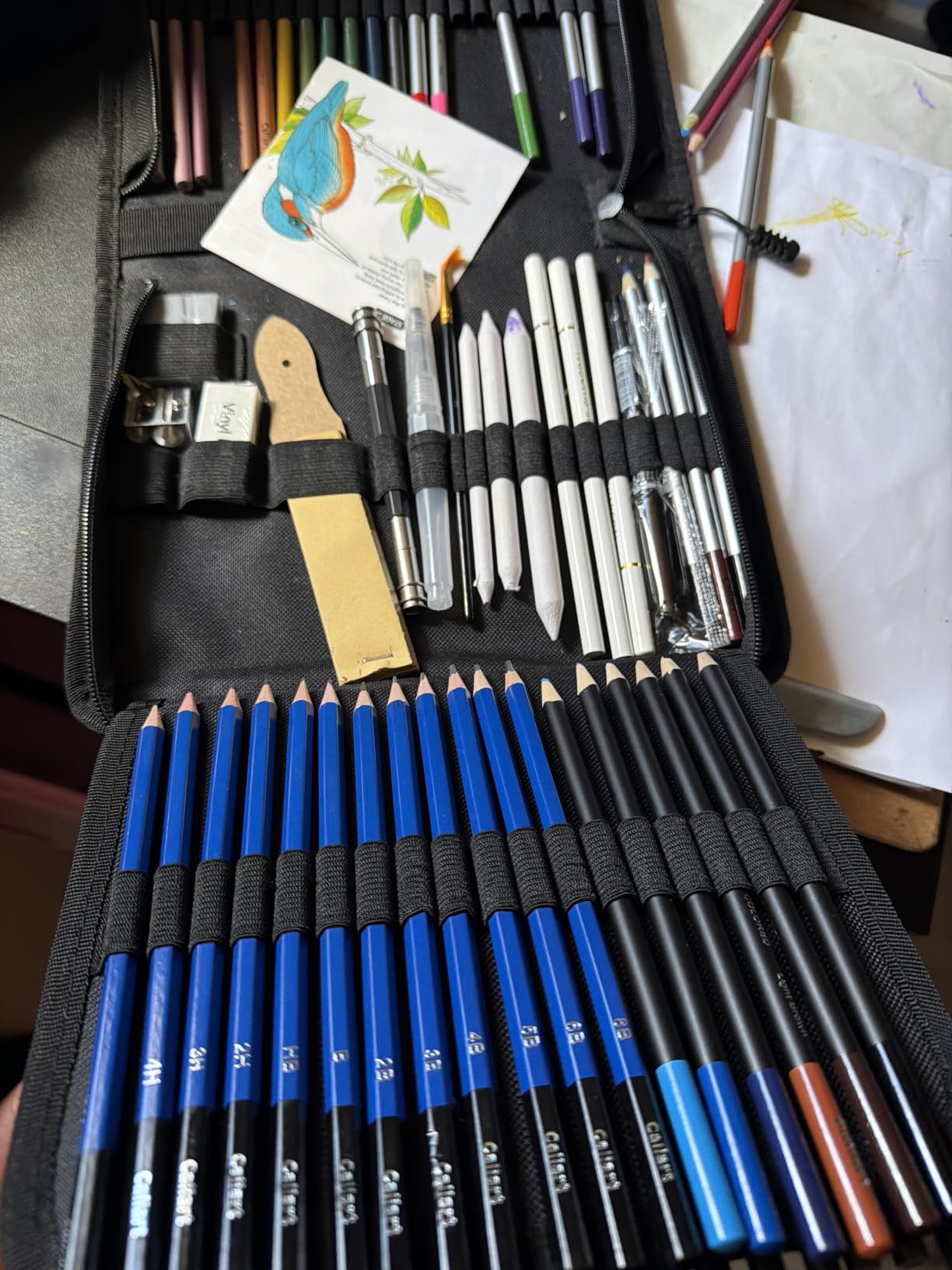 Caliart 176PCS Art Supplies Sketching Kit, 100 Sheets 3-Color Sketch Book customer photo 2