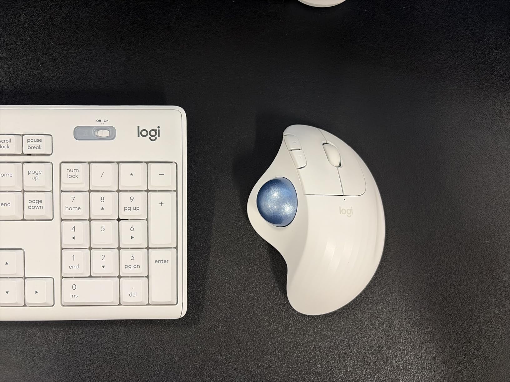 Logitech Ergo M575S Wireless Bluetooth Trackball Mouse - Graphite Blue Ball customer photo 2