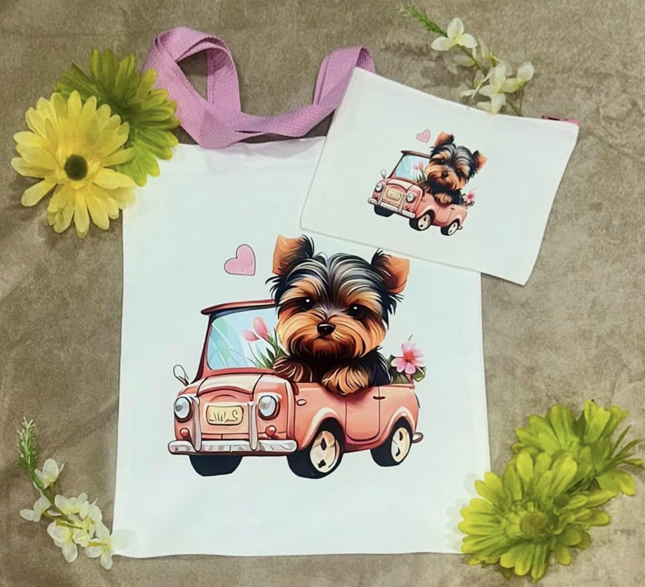 30-Pack Sublimation Blanks Tote Bags, 15 Canvas Tote & 15 Makeup Bags customer photo 1