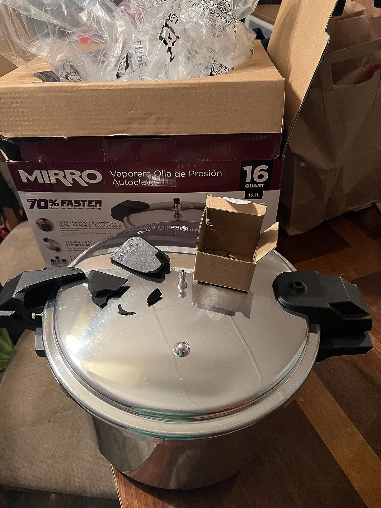 MIRRO 22 Qt Aluminum Pressure Canner with 3 Regulators, 5, 10 & 15 PSI customer photo 2