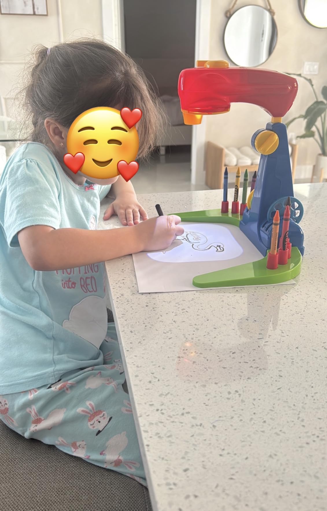 Thin Air Brands Drawing Projector for Kids 3 & Up, Preschool Tracing Projector Kit Includes 32 Animal Drawings on 4 Sturdy Discs, 8 Crayons & 1 Pad of Drawing Paper for Fun Play-Based Learning customer photo 1
