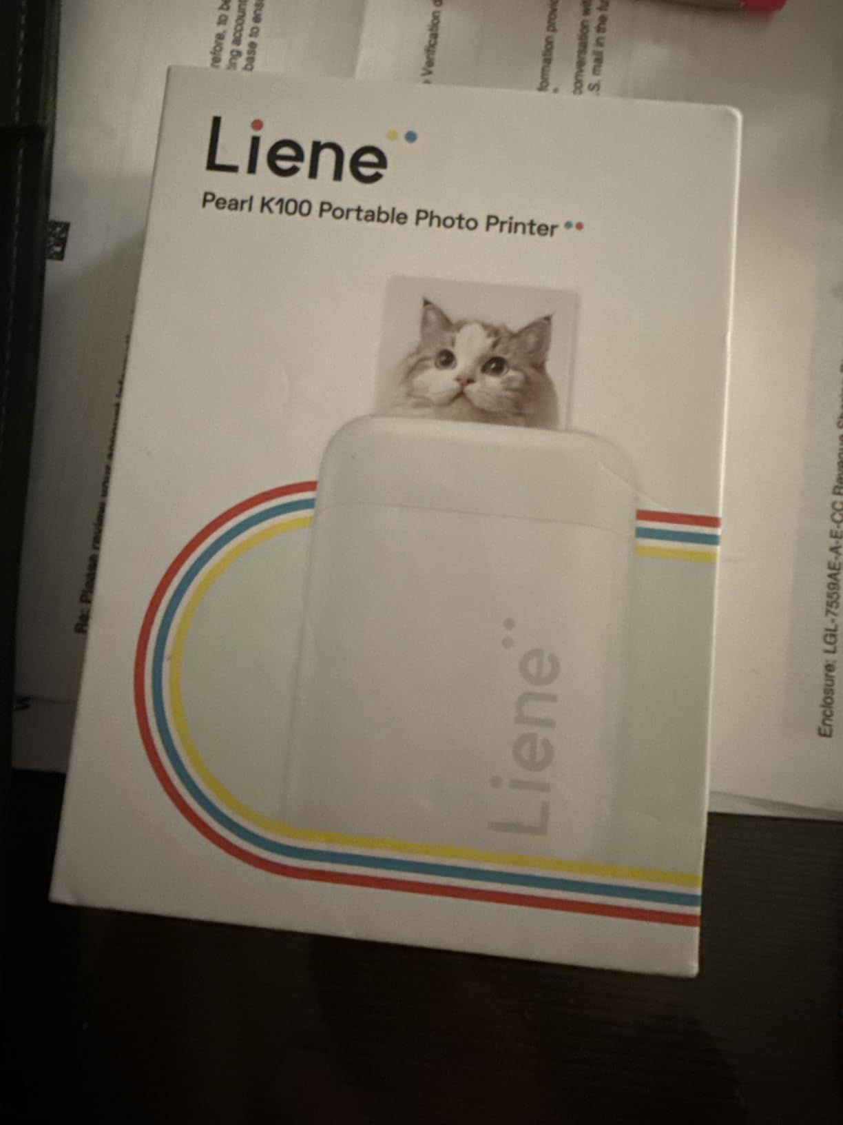Liene Pearl K100 2x3” Photo Printer, Mini Instant Portable Color Picture Printer Bundle 50 Zink Adhesive Paper, Bluetooth 5.2 Compatible w/iOS & Android Small Phone Sticker for iPhone Smartphone White customer photo 1