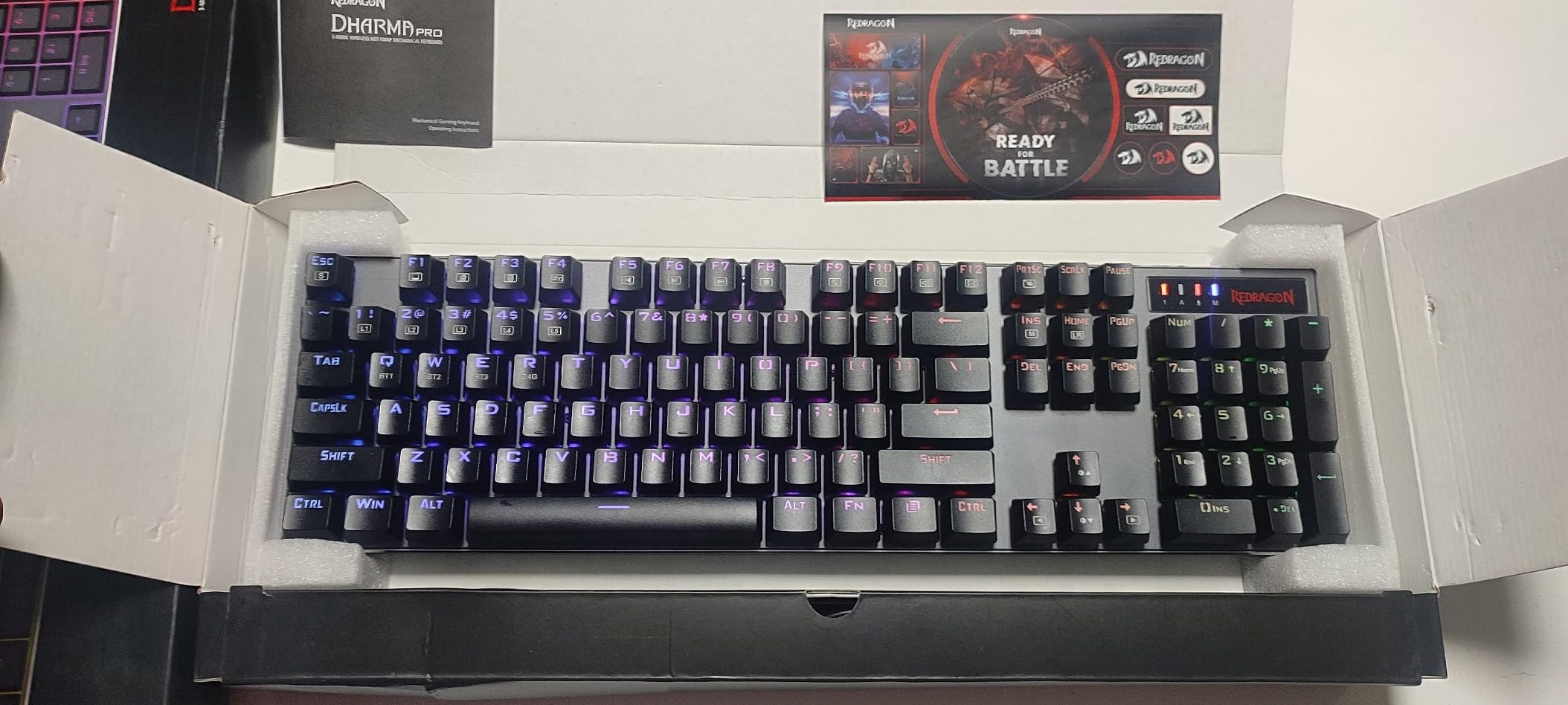 Redragon K556 PRO Wireless RGB Mechanical Gaming Keyboard, 104-Key Aluminum customer photo 1