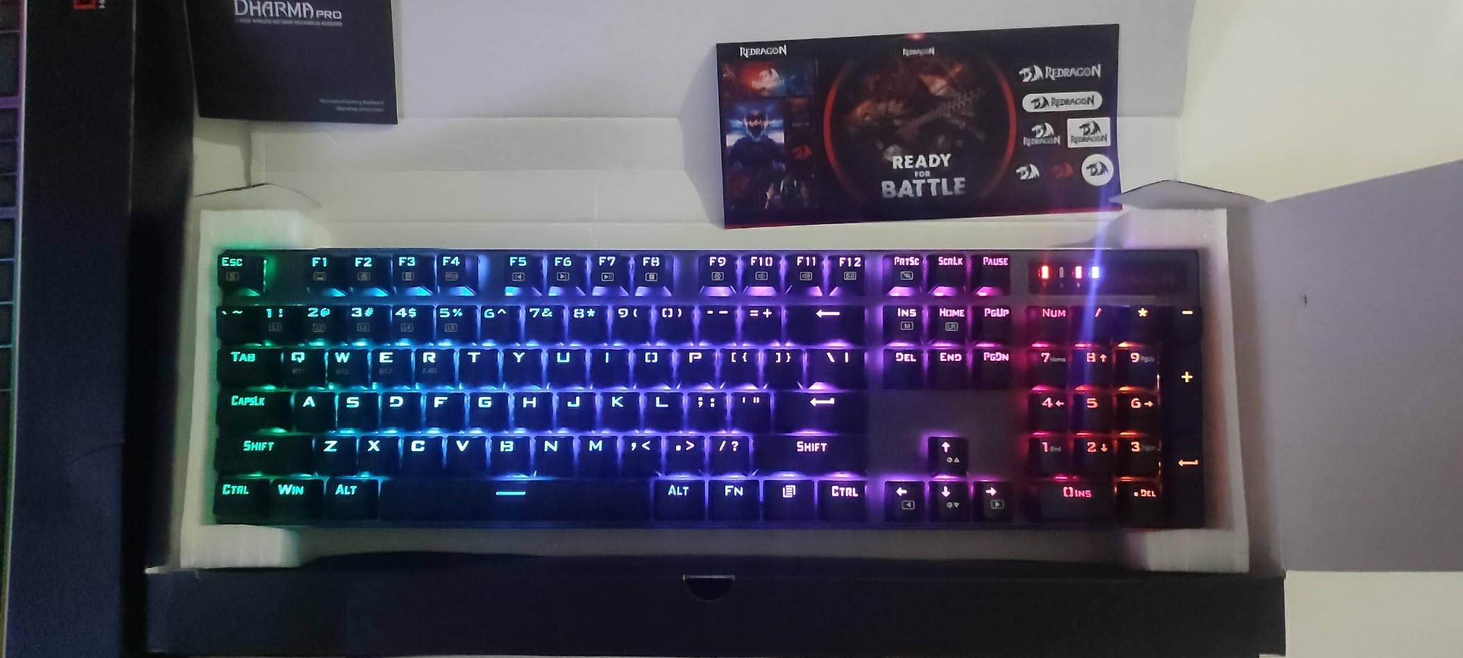 Redragon K556 PRO Wireless RGB Mechanical Gaming Keyboard, 104-Key Aluminum customer photo 2