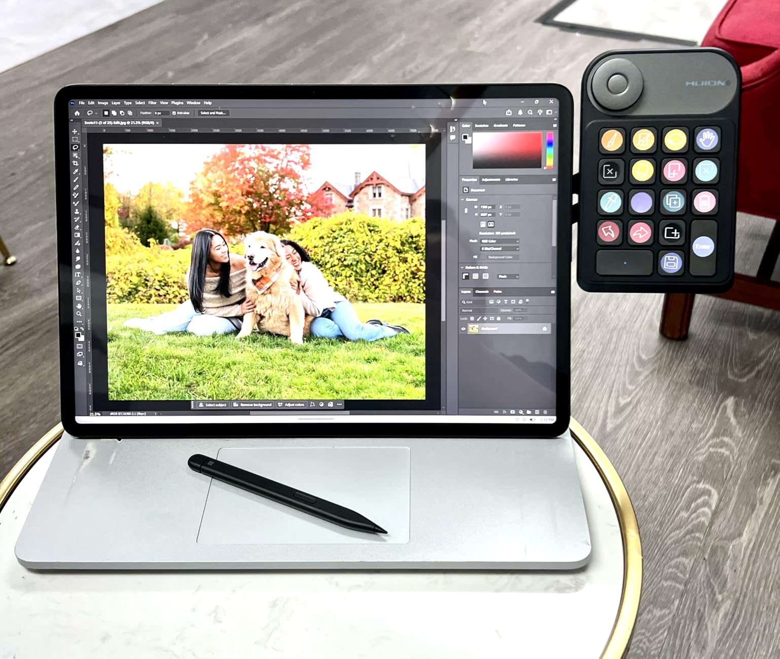 HUION Keydial Mini Bluetooth Programmable Keypad with Dial 18 Shortcut Keys customer photo 2