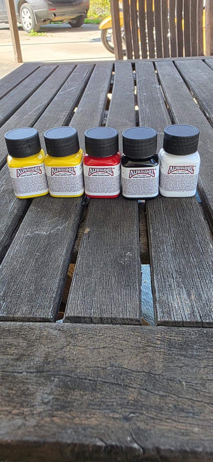 AlphaNamel Hobby/Model Enamel Paint Primary Pack - 5 Essential Colors - Oil-based, Fast Drying, Suitable for Miniatures, Metal, Plastic, Vinyl, Wood and Rubber customer photo 2