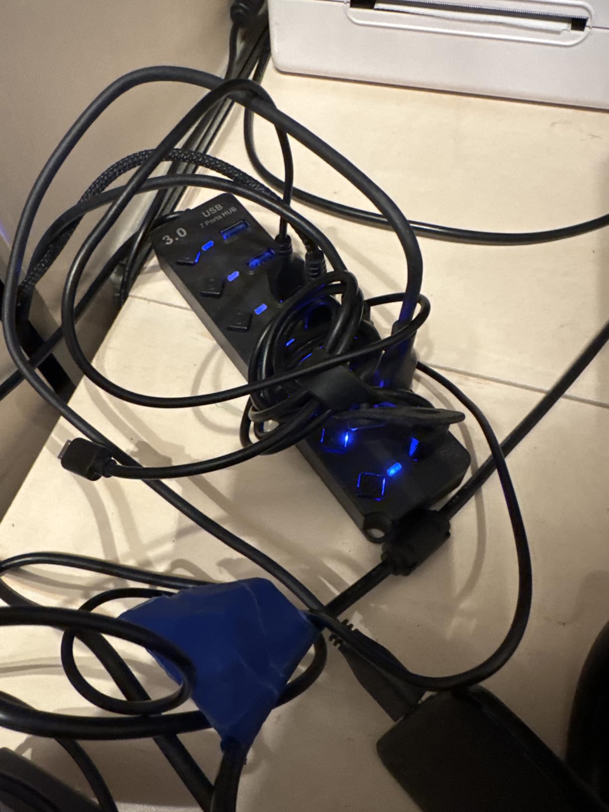 PANPEO 7-Port USB 3.0 Hub On/Off Switches 4ft for Laptop PC customer photo 2