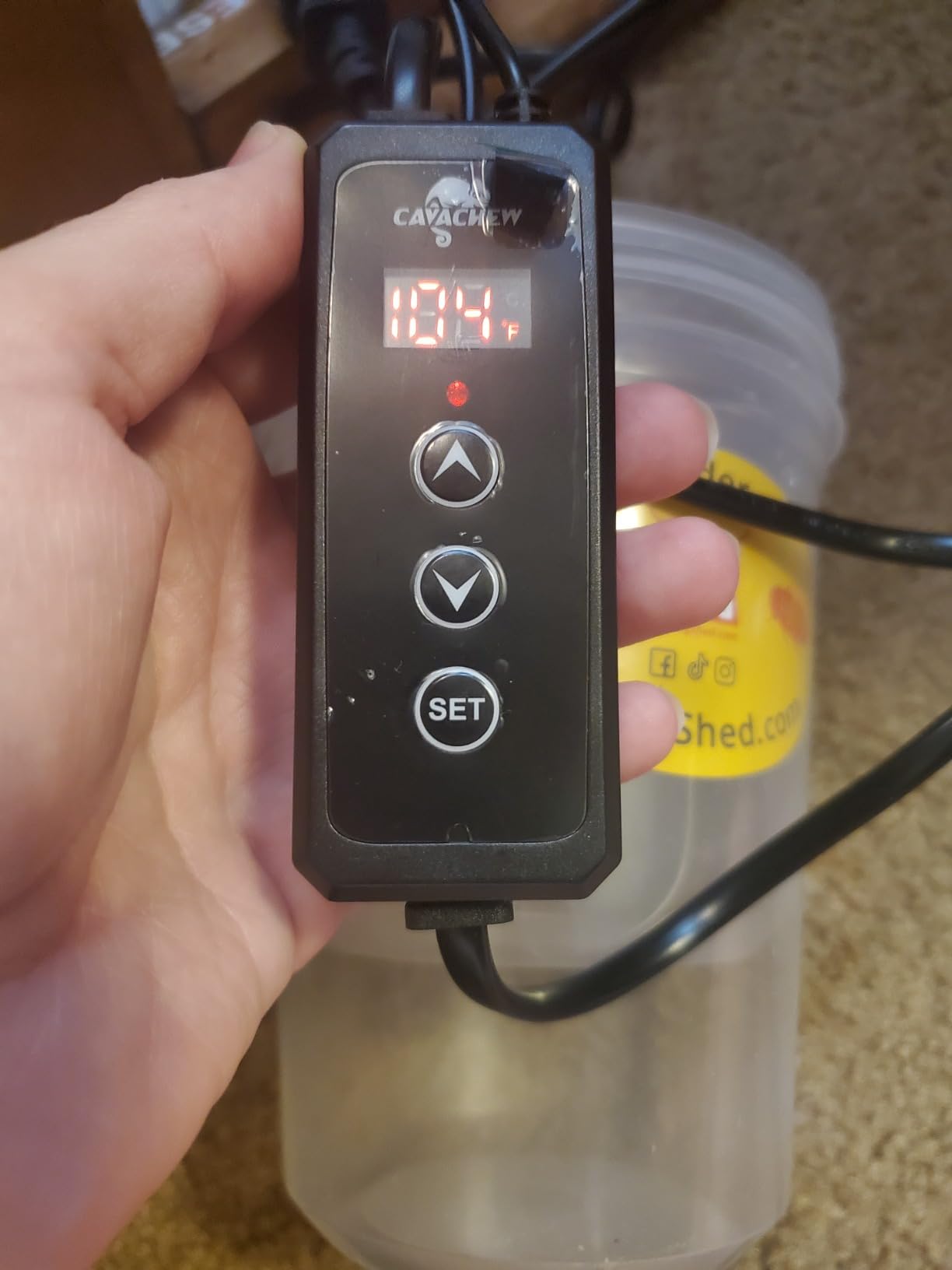 Dimming Thermostat Reptile, Thermostat for Reptile Heat Lamp Mats Bulbs, PID Temperature Controller for Reptile Amphibian Habistat, Memory Function, LED Digital Screen, Sensitive Probe, 300W customer photo 2