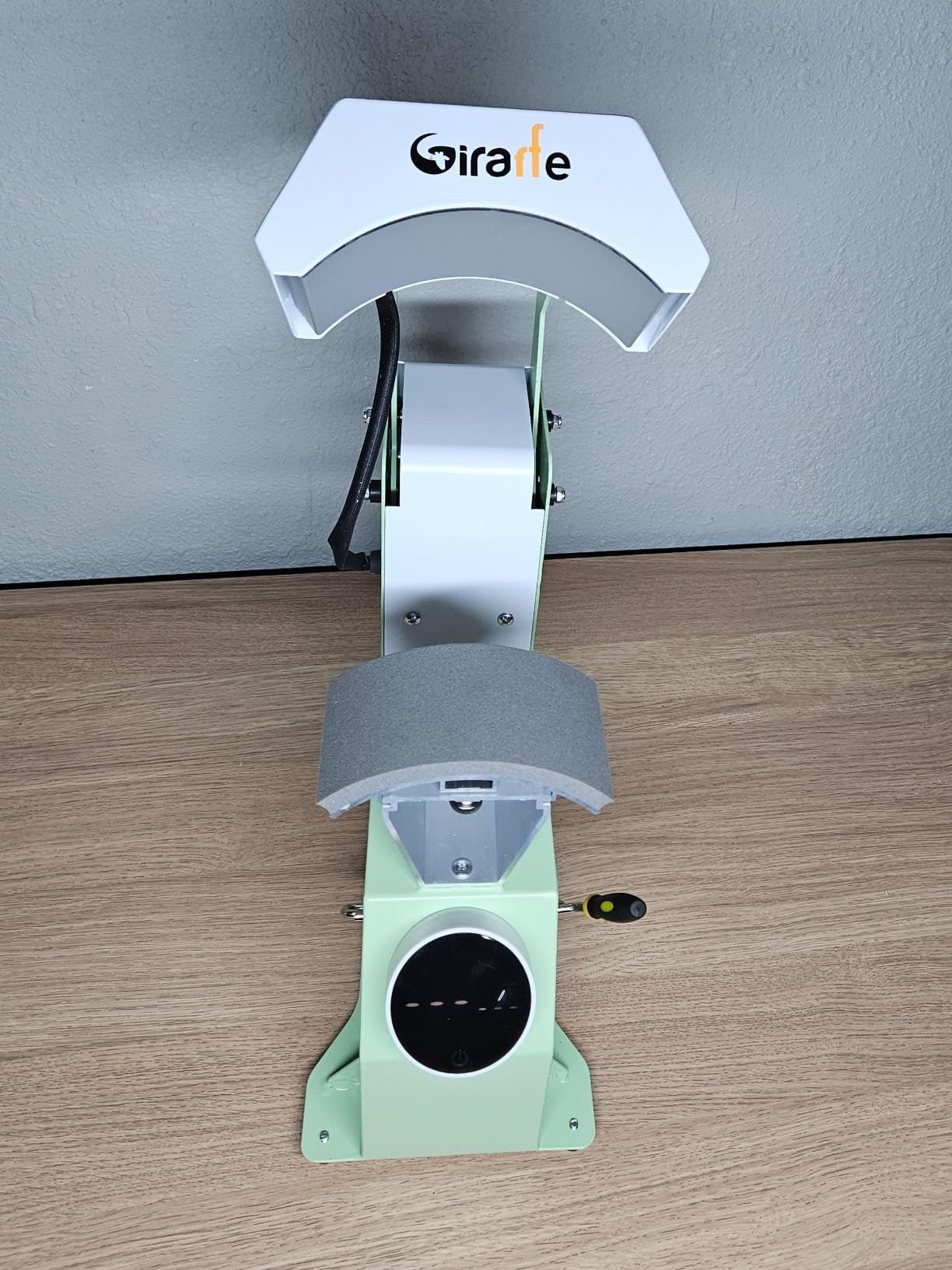 Giraffe Auto Hat Heat Press Machine,Green Auto Open Cap Heat Press customer photo 1