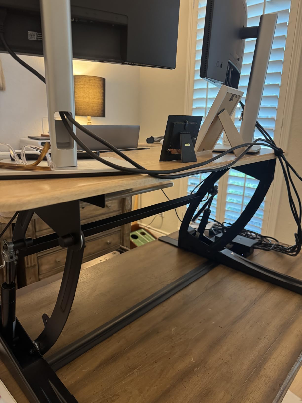 VIVO Dark Gray 36 inch Standing Desk Converter, DESK-V000VG customer photo 2