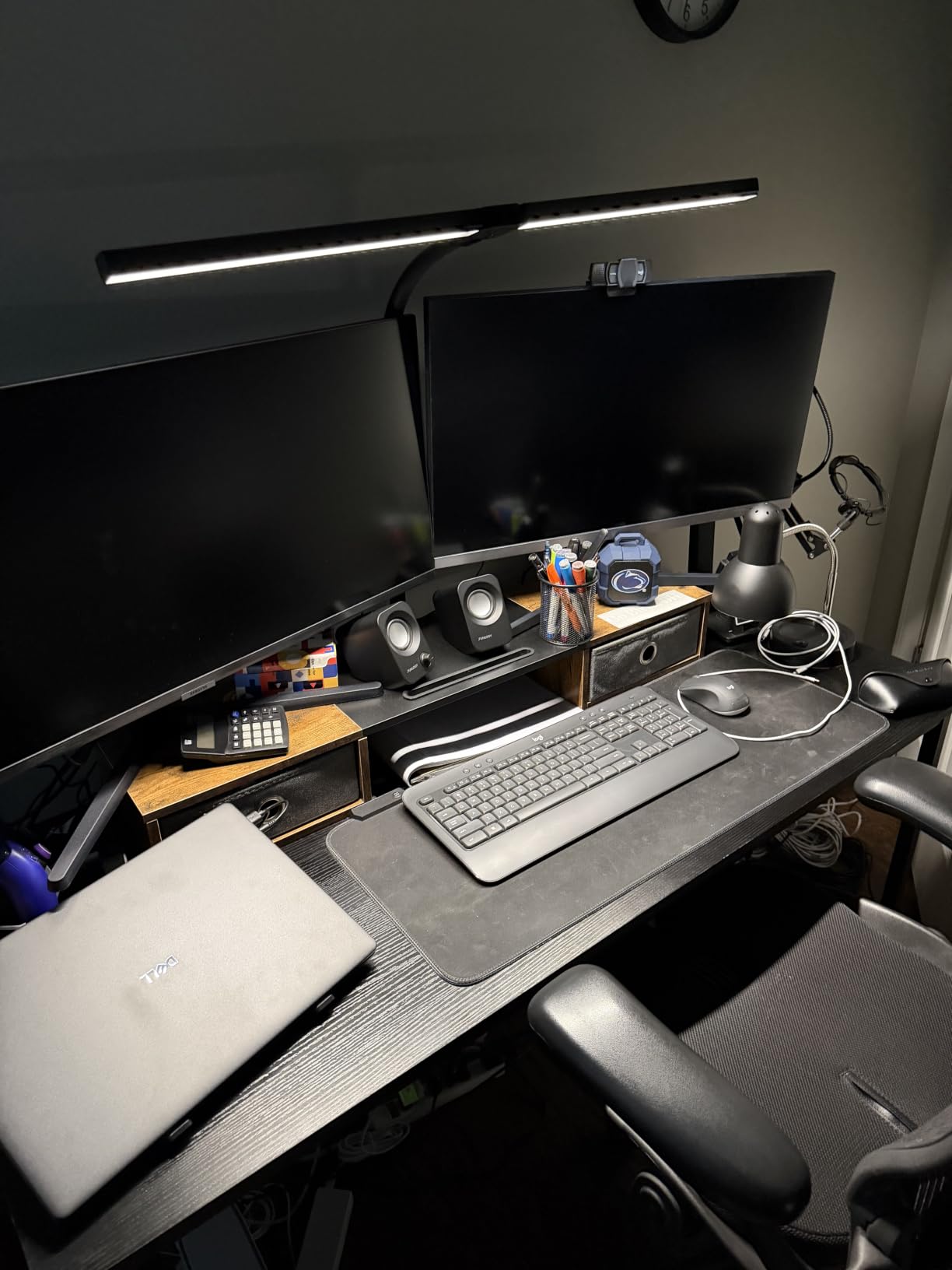 LED Desk Lamp with Clamp, Dual Head Monitor Light, Remote customer photo 1