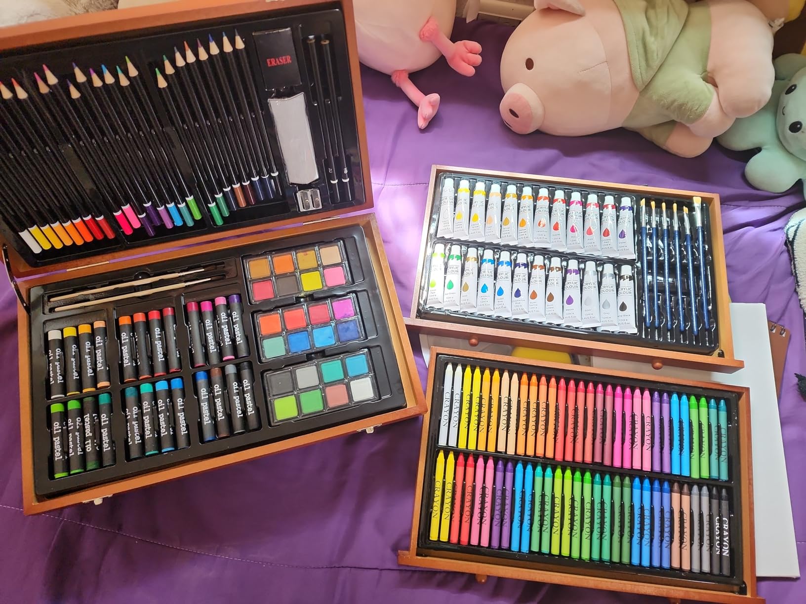 Soucolor Art Supplies,192 Pack Deluxe Art Set Drawing Painting Supplies Kit customer photo 1
