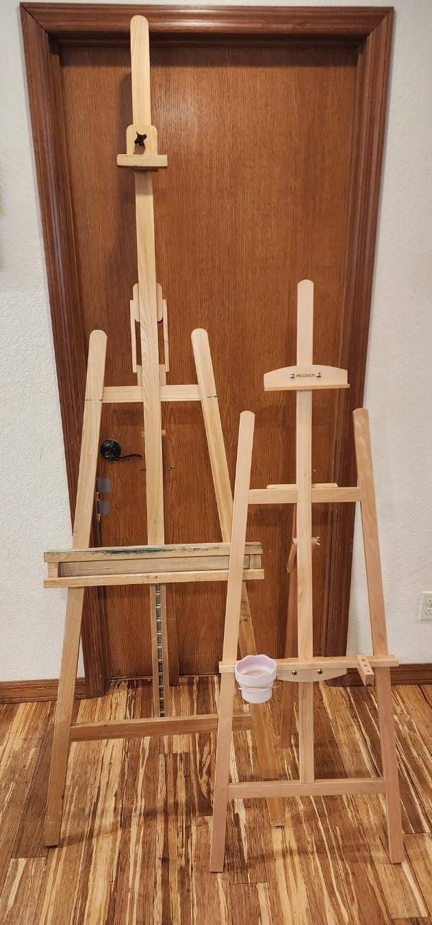 MEEDEN A-Frame Easel Stand for Painting: Lyre Easel for Adults Artist customer photo 1