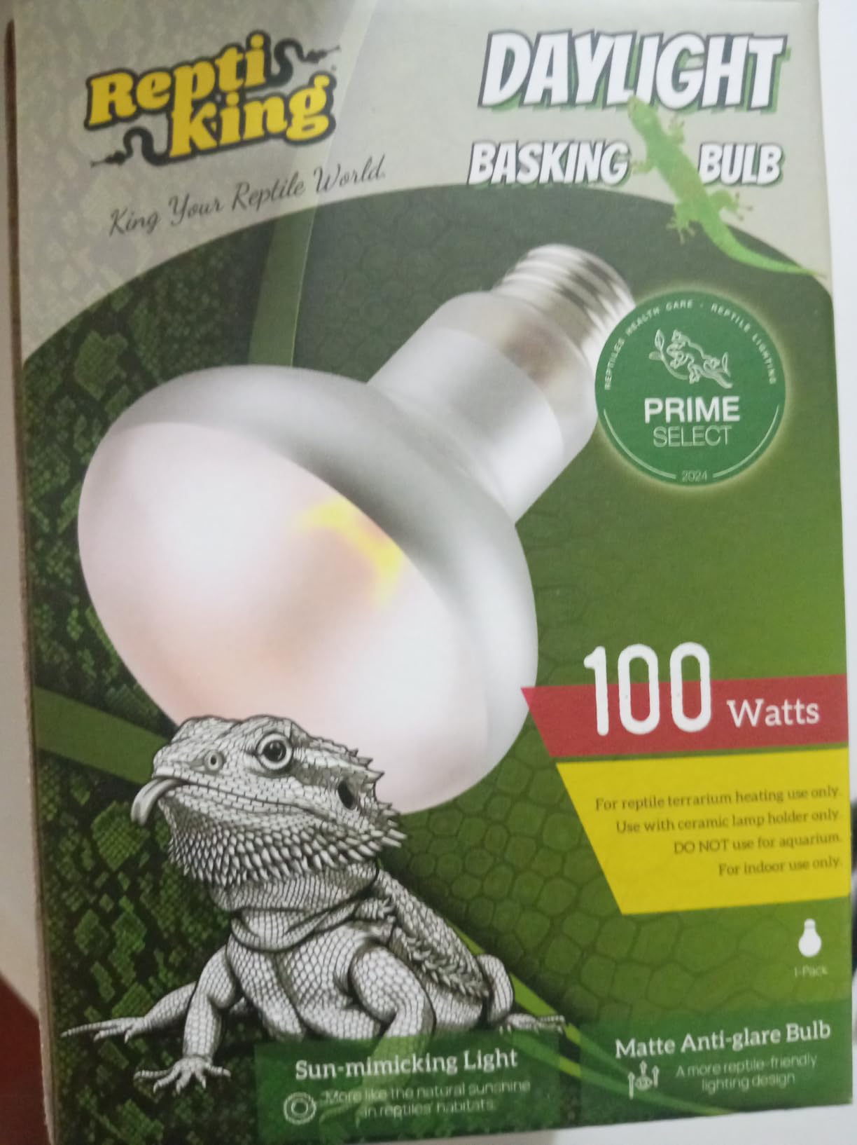 Reptile Heat Bulb Lamp, 2-Pack 100W Daylight Basking Spot, Bearded Dragon/Turtle/Lzard/Gecko Light Bulb, UVA Heat Lamp, Basking Light for Reptiles customer photo 2