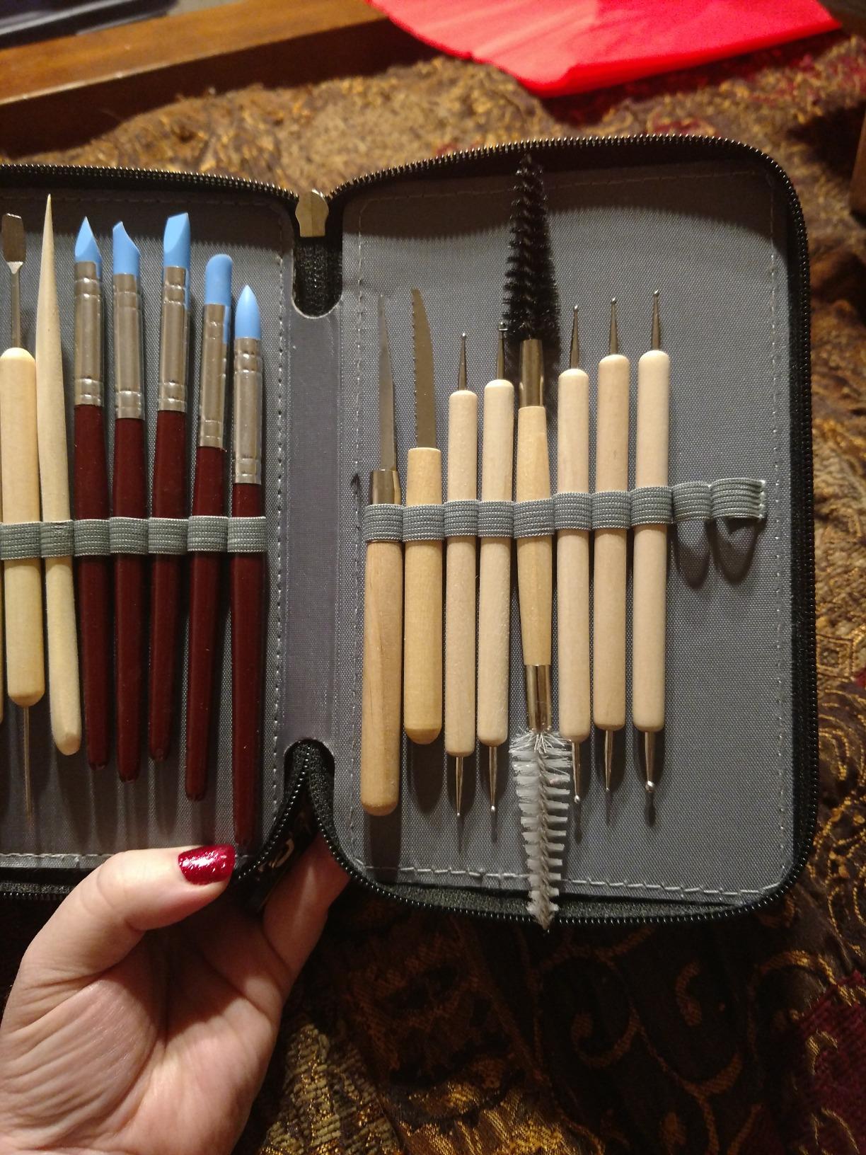 Blisstime 42pcs Pottery Tools, Clay Tools, Sculpting Tools, Pottery Kit, Air Dry Clay Tools, Pottery Clay Kit for Pottery Wheel, DIY Arts and Crafts customer photo 1