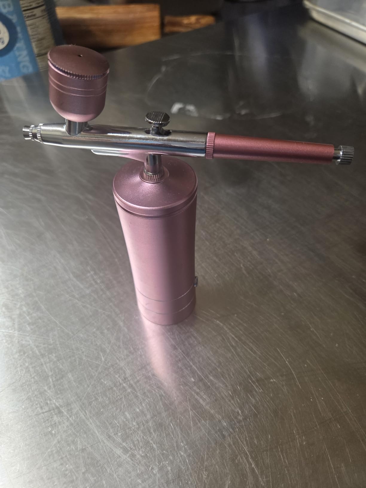 Airbrush Kit Air Brush Kit With Air Compressor Nail Charms Wireless Air Brush for Barber, Nail Art,Makeup, Model Painting (Pink) customer photo 1