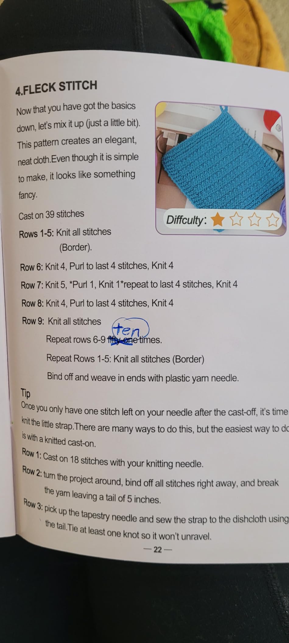 Aeelike Knitting Kit for Beginner Adult, Easy Dishcloth Knit Set, Color A customer photo 2