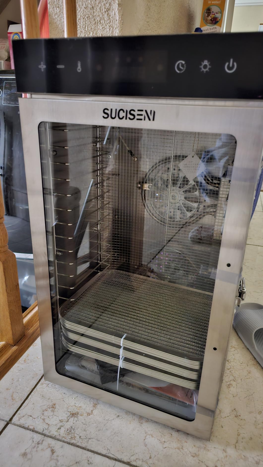 SUCISENI Food Dehydrator Machine 1000W 18 Trays Stainless Steel Commercial Food Dehydrated Dryer with 24H Timer Touch-Control LED Display, Compact Size for Home Jerky Herbs Meat Beef Fruit Vegetables customer photo 2