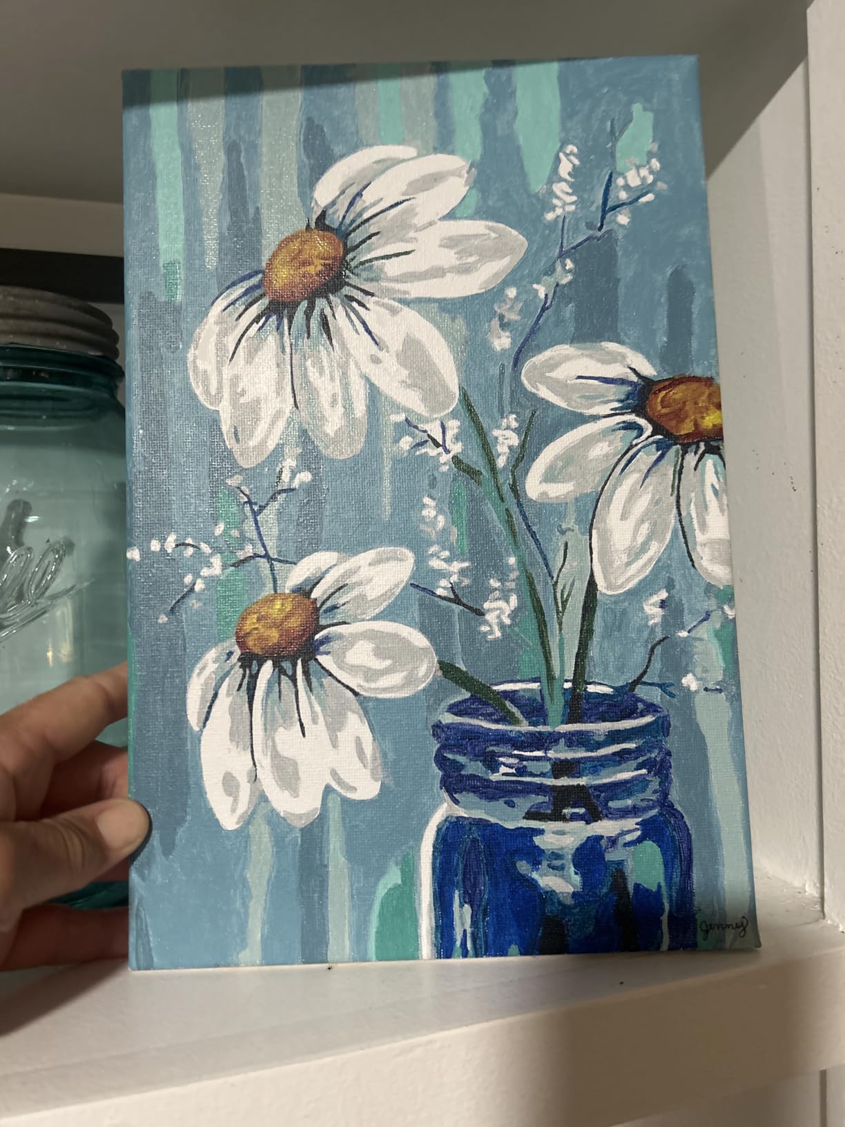Ginkko Framed Paint by Numbers Kit for Adults, 8x12 inch, Flowers customer photo 2