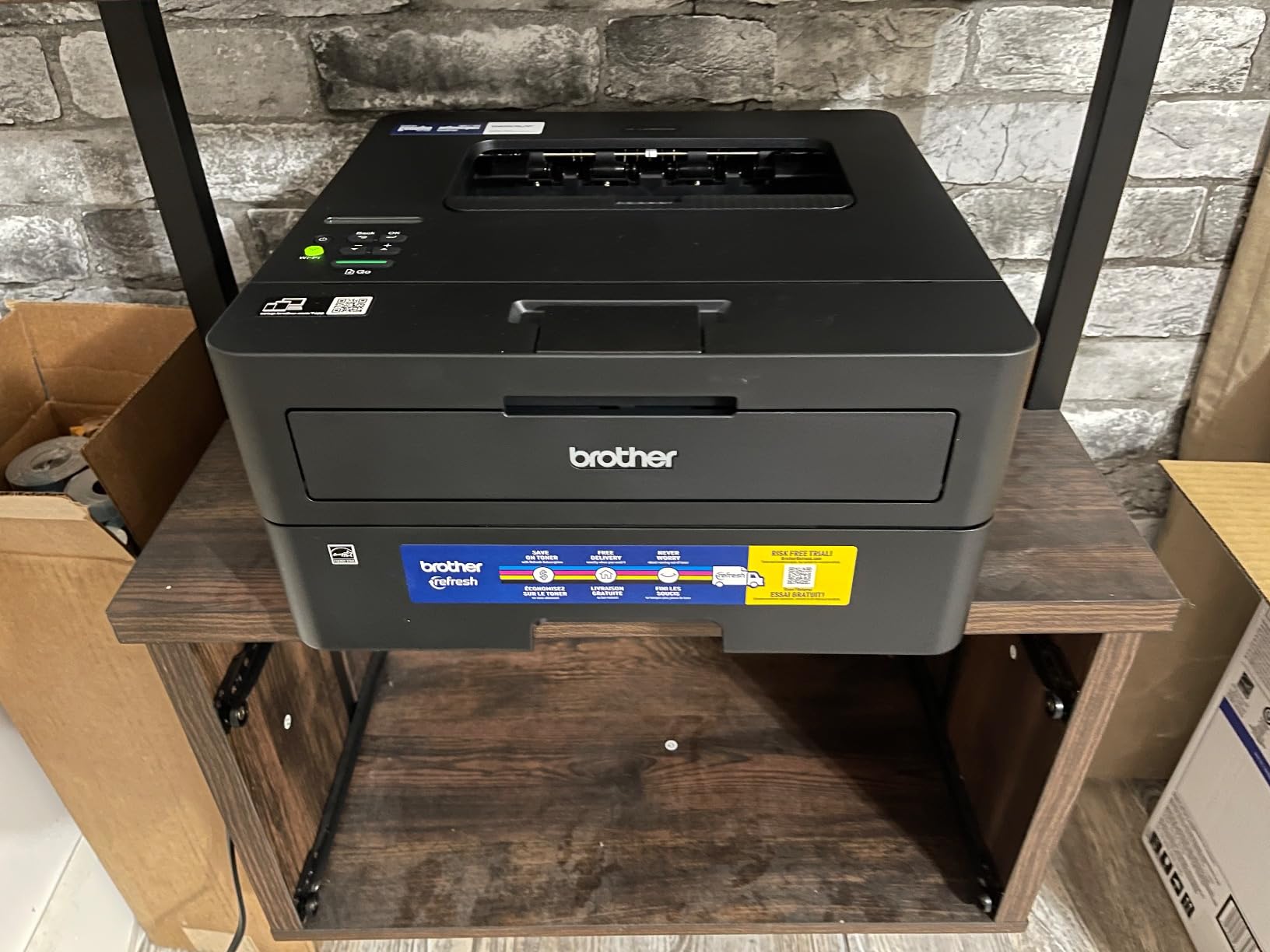 Brother HL-L2460DW Wireless Compact Monochrome Laser Printer with Duplex, Mobile Printing, Black & White Output | Includes Refresh Subscription Trial(1), Works with Alexa customer photo 2