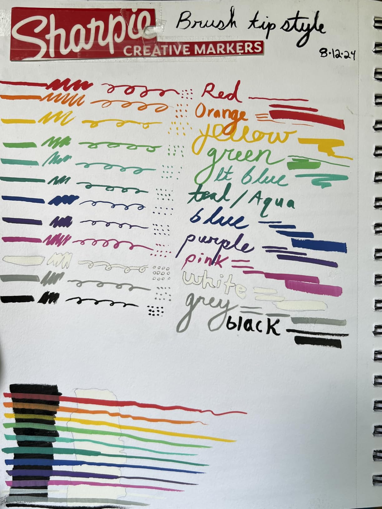 Sharpie Creative Markers, Water-Based Acrylic, Brush Tip, Assorted Colors, 12 Count – Arts & Crafts, Kids Activity, School Classroom; Works on Paper, Metal, Wood, Ceramic, Glass, Rock, Canvas customer photo 1