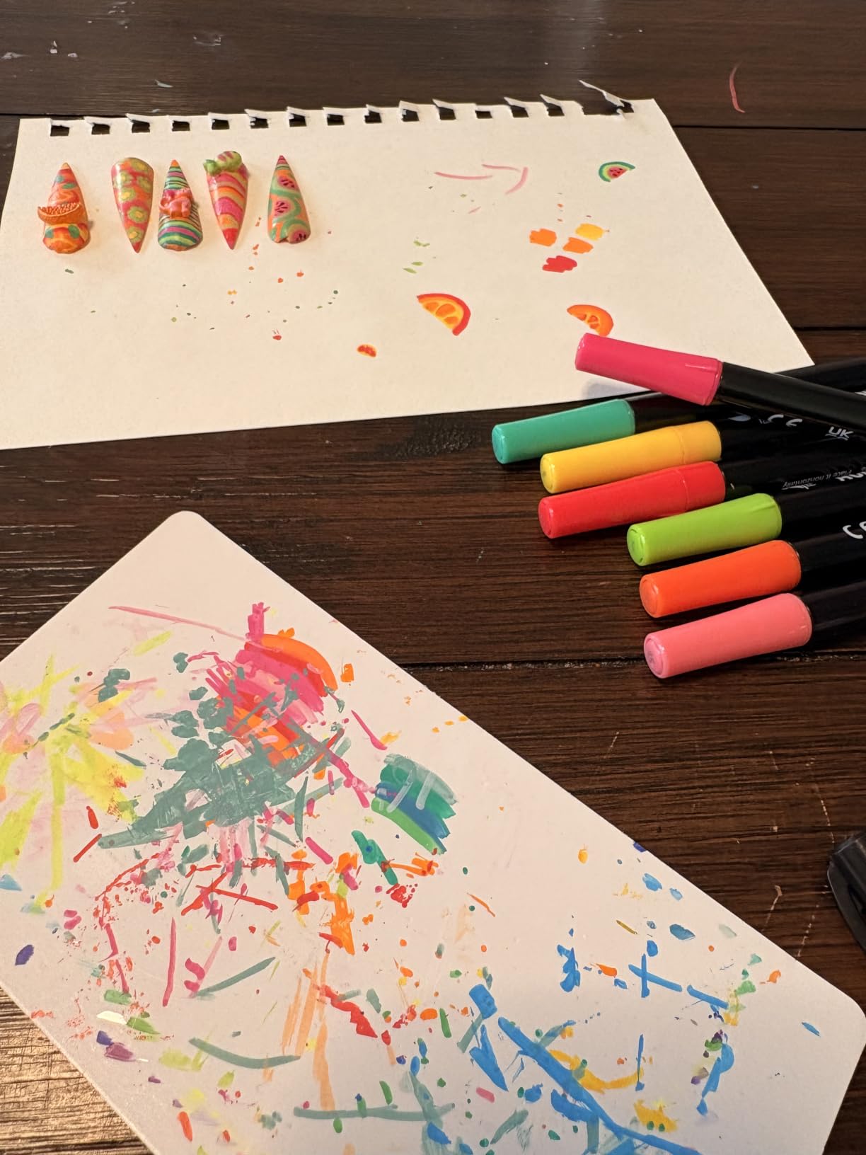Pagather Acrylic Paint Markers, 24 Colors Dual Tip Fine & Brush Pens Set customer photo 1