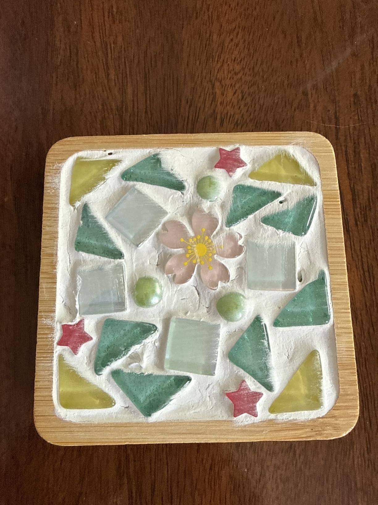 4 Sets DIY Mosaic Coaster Kit for Adults Sunflower Star Tile Coaster Craft customer photo 2