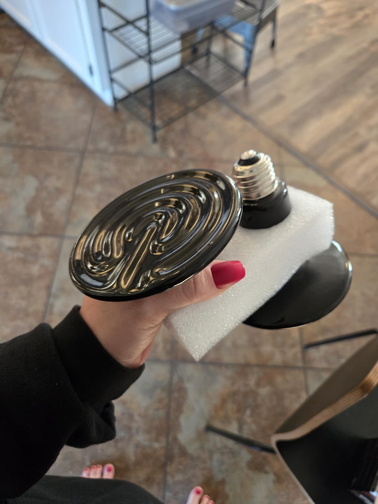 REPTI ZOO 100W Reptile Heat Lamp 2Pack Ceramic Heat Emitter Night Heat Lamp Bulbs Reptile Terrarium Heat lamp Tank Heat Bulb for Turtle Bearded Dragon Gecko Lizard Snake Chicken E26 customer photo 2