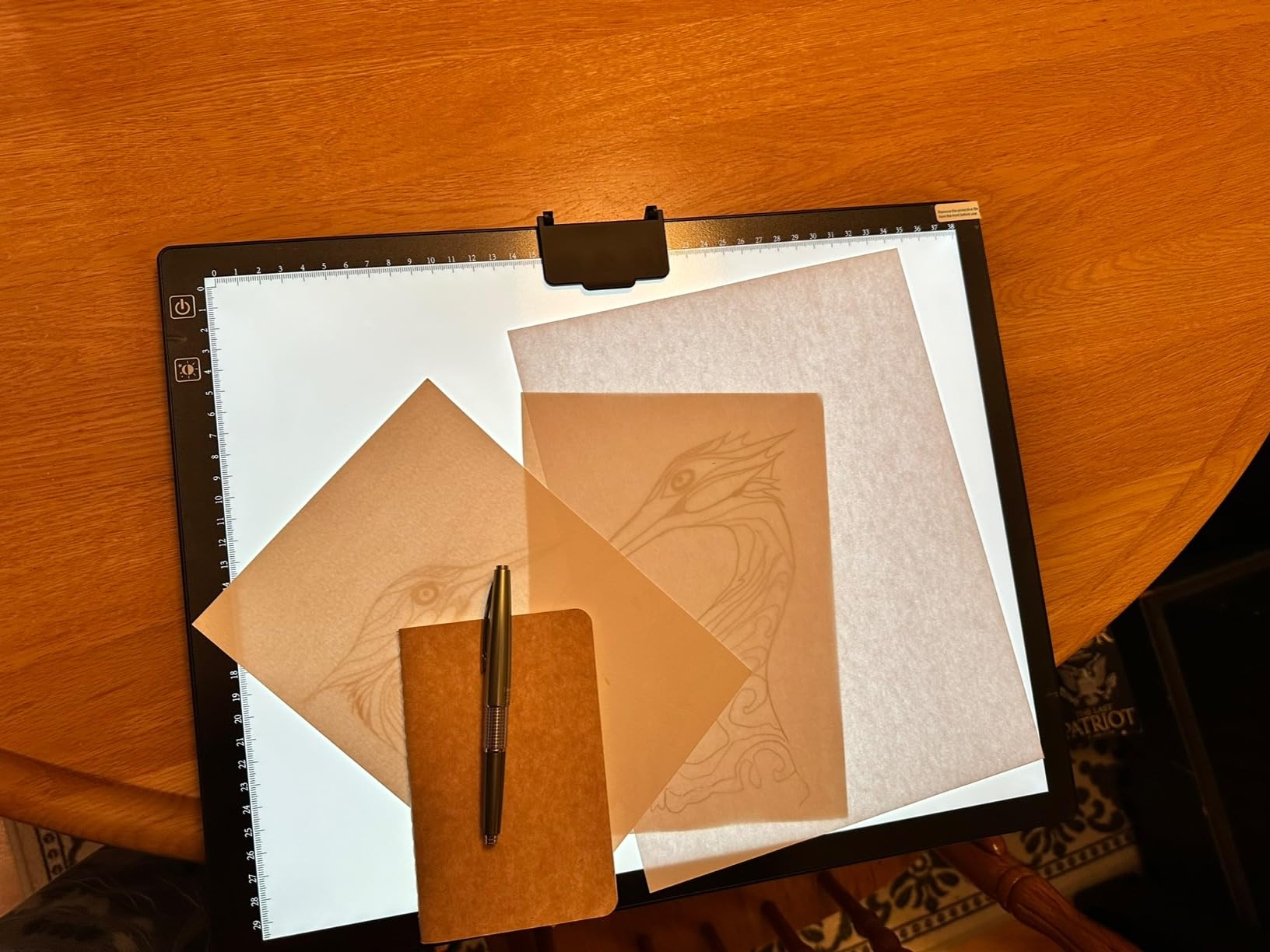 Rechargeable A3 Light Pad for Diamond Painting,Tracing Light Box with Stand and Clip,3 Colors Stepless Dimmable and 6 Levels of Brightness Light Board for Artists,Drawing,Sketching,Animation customer photo 1