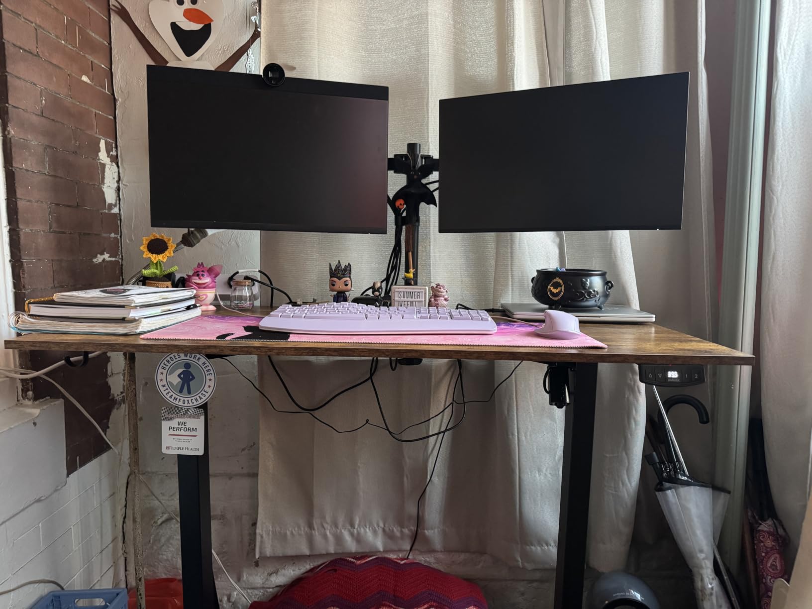 Agilestic 48*24 Inch Height Adjustable Electric Standing Desk, Rustic Brown customer photo 2