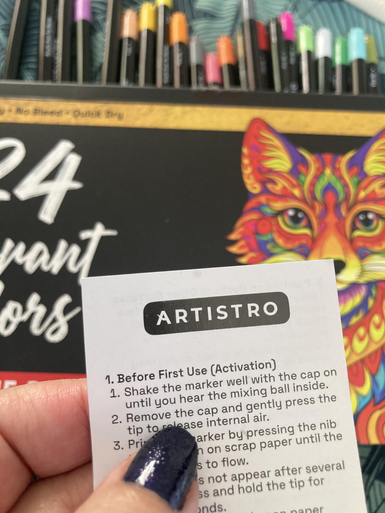 ARTISTRO 5 Black Dual-Tip Acrylic Paint Marker Pens customer photo 2