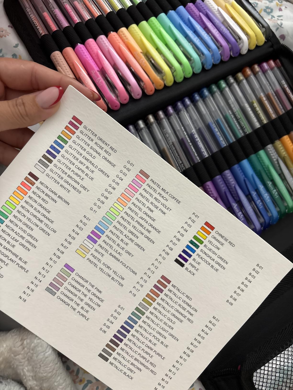 Aen Art Gel Pens for Adult Coloring Books, 160 Pack Artist Colored Gel Pen customer photo 1