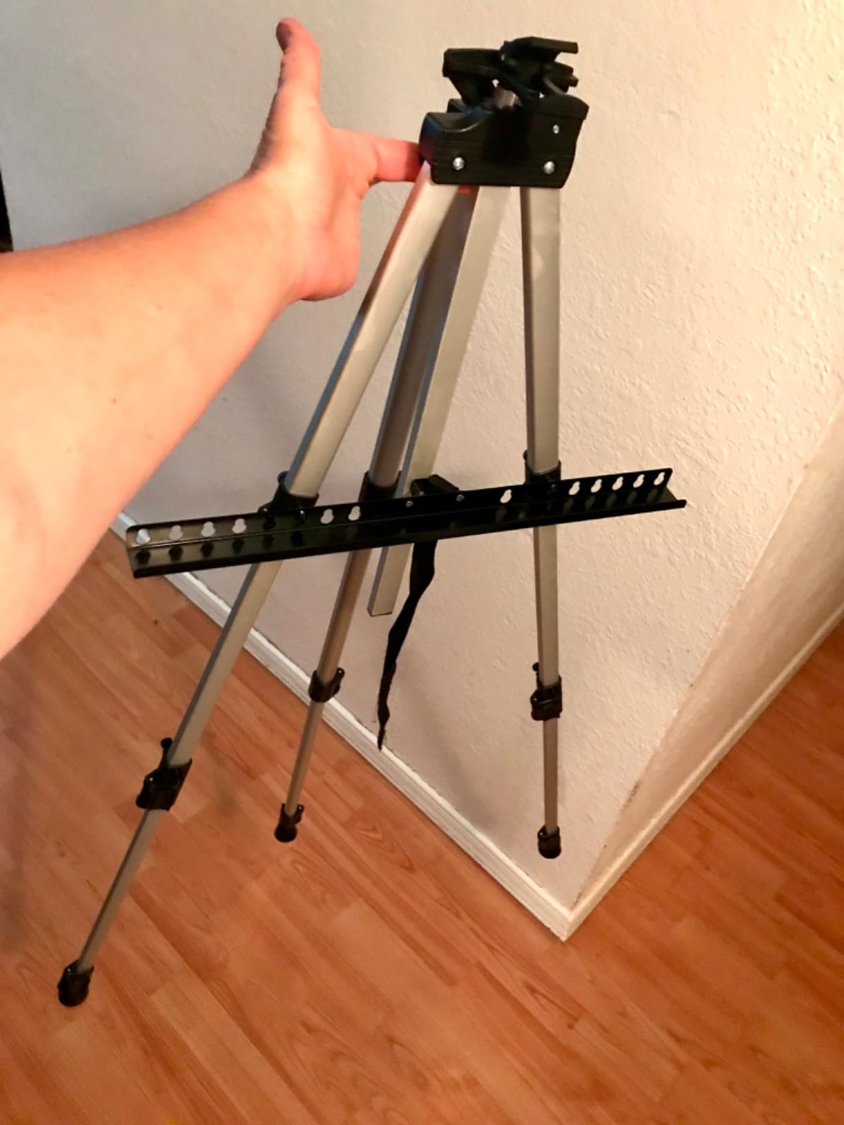 Art Painting Easel Stand, Adjustable Display Tripod Artist Floor Sign Easel customer photo 2