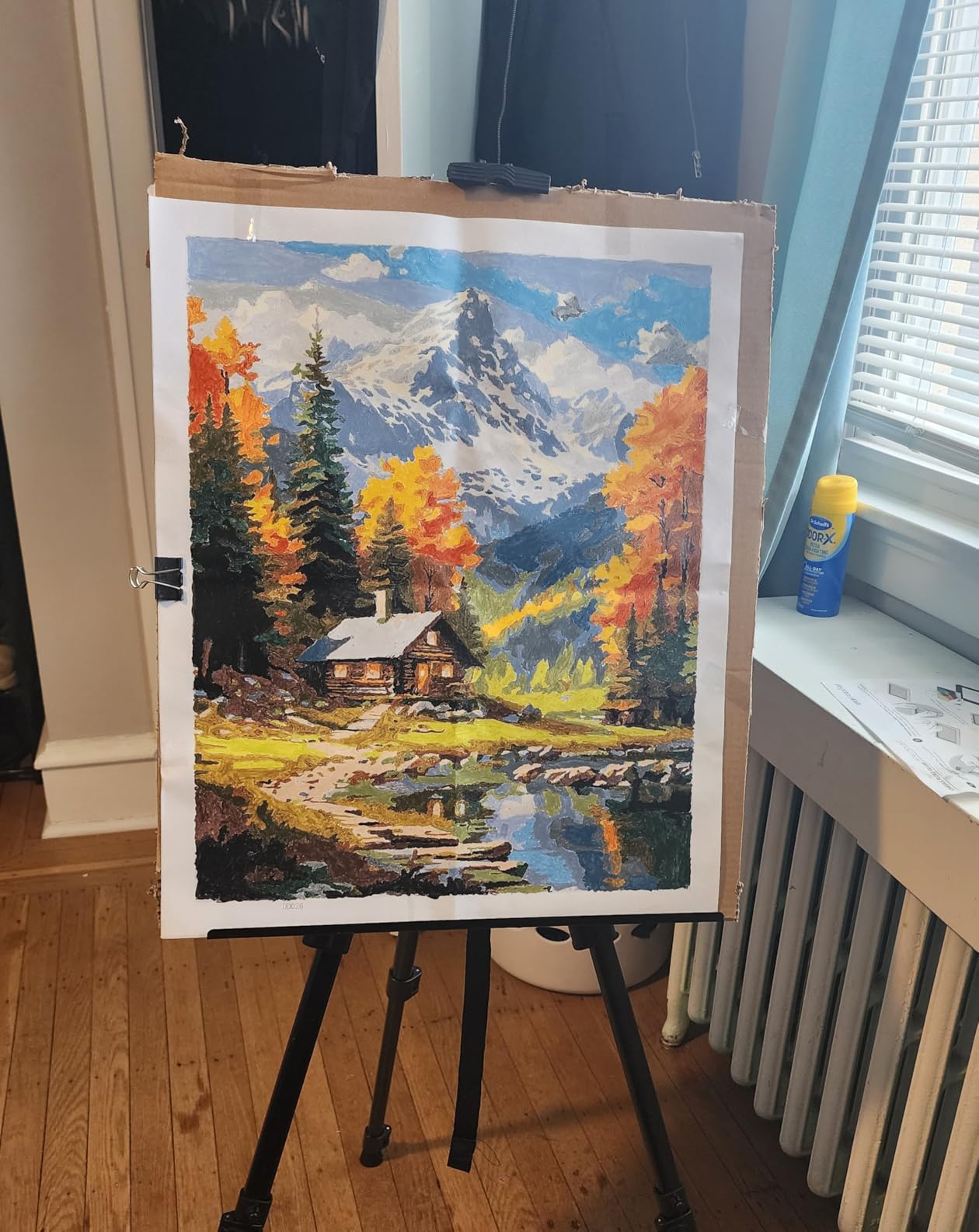 Mountain Paint By Numbers Kit For Adults Beginner Cabin Adult Paint By Number Kits On Canvas Mountain Oil Painting Kit For Beginners Adults' Paint-By-Number Kits For Gift Home Wall Decor 16x20 Inch customer photo 2