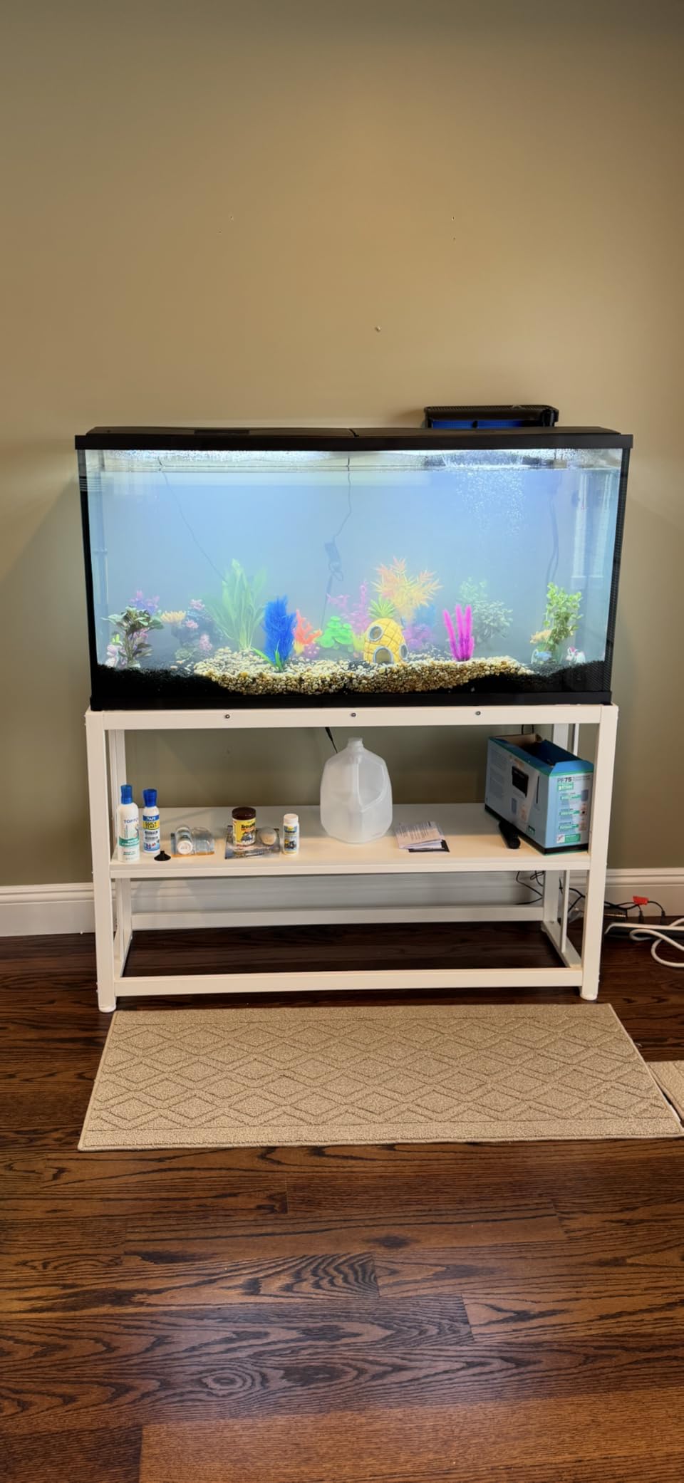 VOWNER 55-75 Gallon Fish Tank Stand, Metal Aquarium Stand, Black customer photo 1