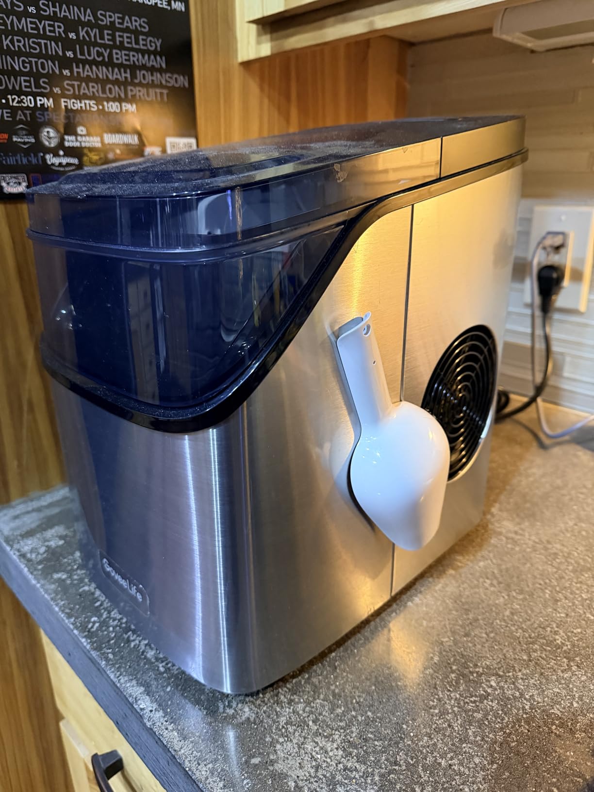 GoveeLife Smart Ice Maker, 9 Ice Cubes in 6 Mins 3 Sizes, 26lbs/Day, Silver customer photo 1