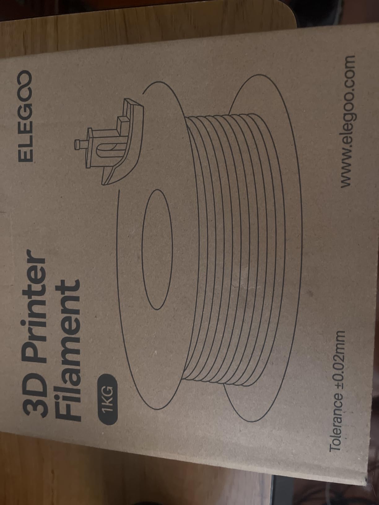 ELEGOO PETG 3D Printer Filament 1.75mm Black 1KG customer photo 1