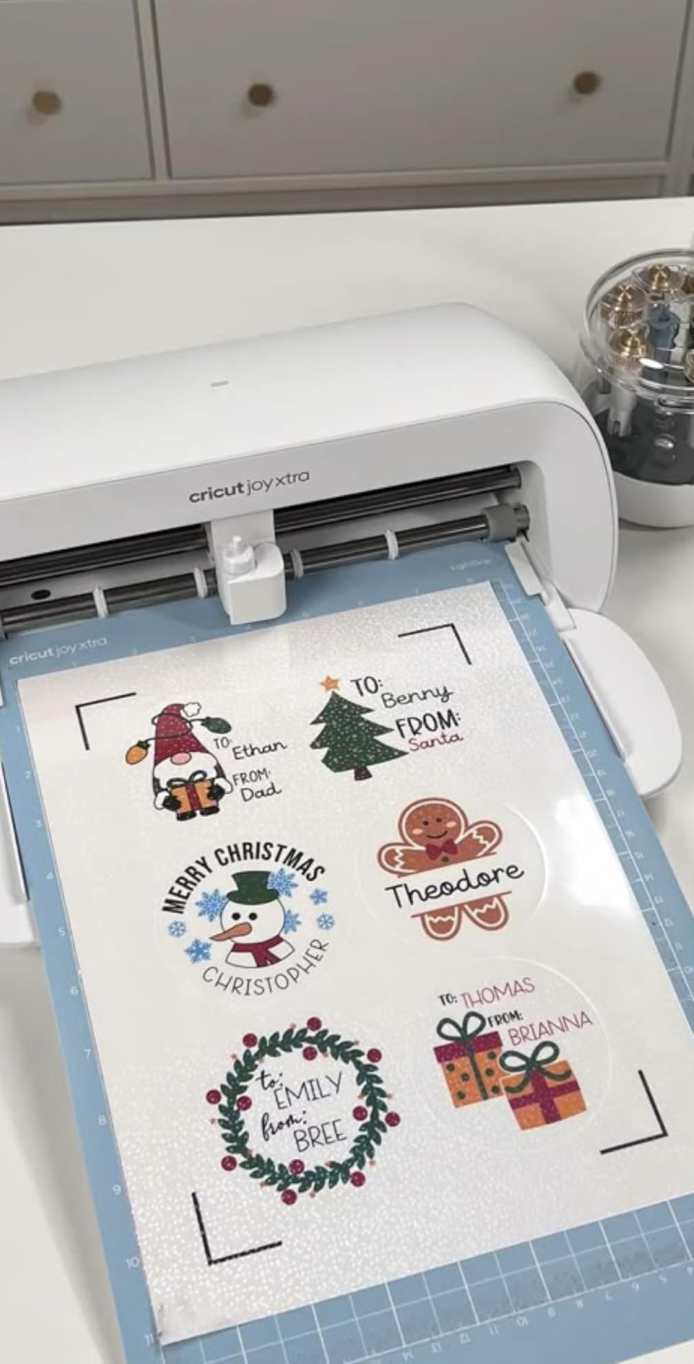 Cricut Joy Xtra Cutting Machine Ultimate Sticker Making Bundle - Includes Printable Sticker Paper, Smart Vinyl Sampler, Transfer Tape, Tools & Project Design Guides, Portable DIY Die-Cutting Machine customer photo 1