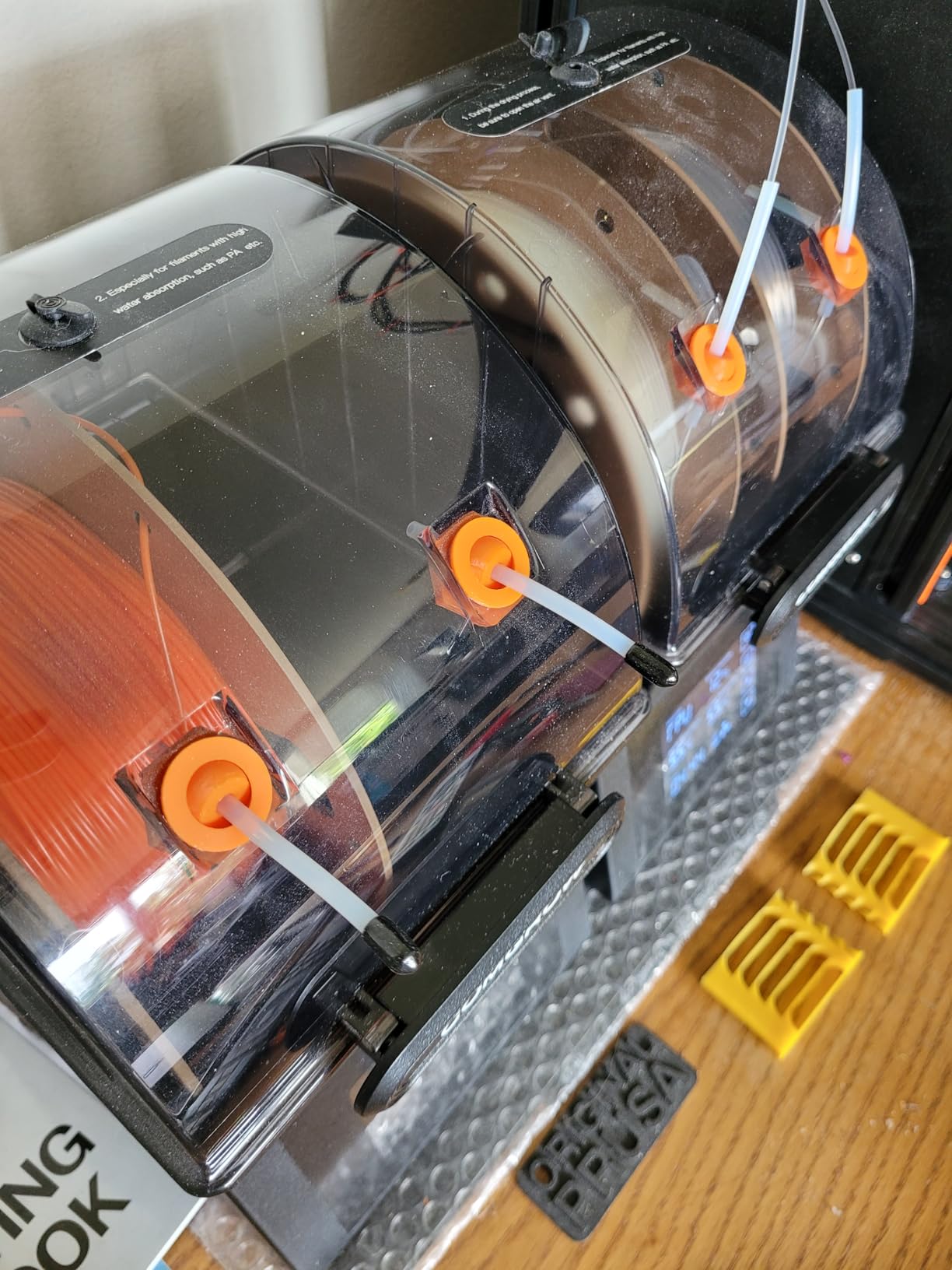 Comgrow Filament Dryer Box, SH02 Dry Box Filament Sealed Storage Box 3D Printer 2 Spools Holder with PTC Fast Heater, Filament Dehydrator with Touch Screen Compatible with PLA PETG TPU ABS 1.75/2.85mm customer photo 1