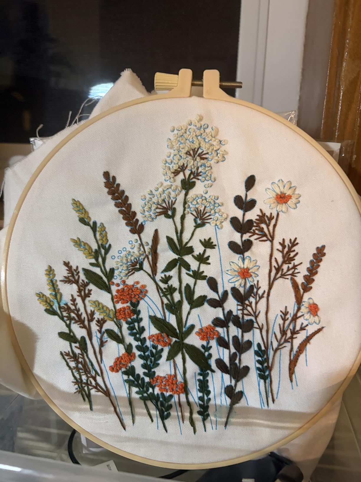 COCOMOX Floral Embroidery Kit for Beginners, Cross Stitch Practice Kits customer photo 2