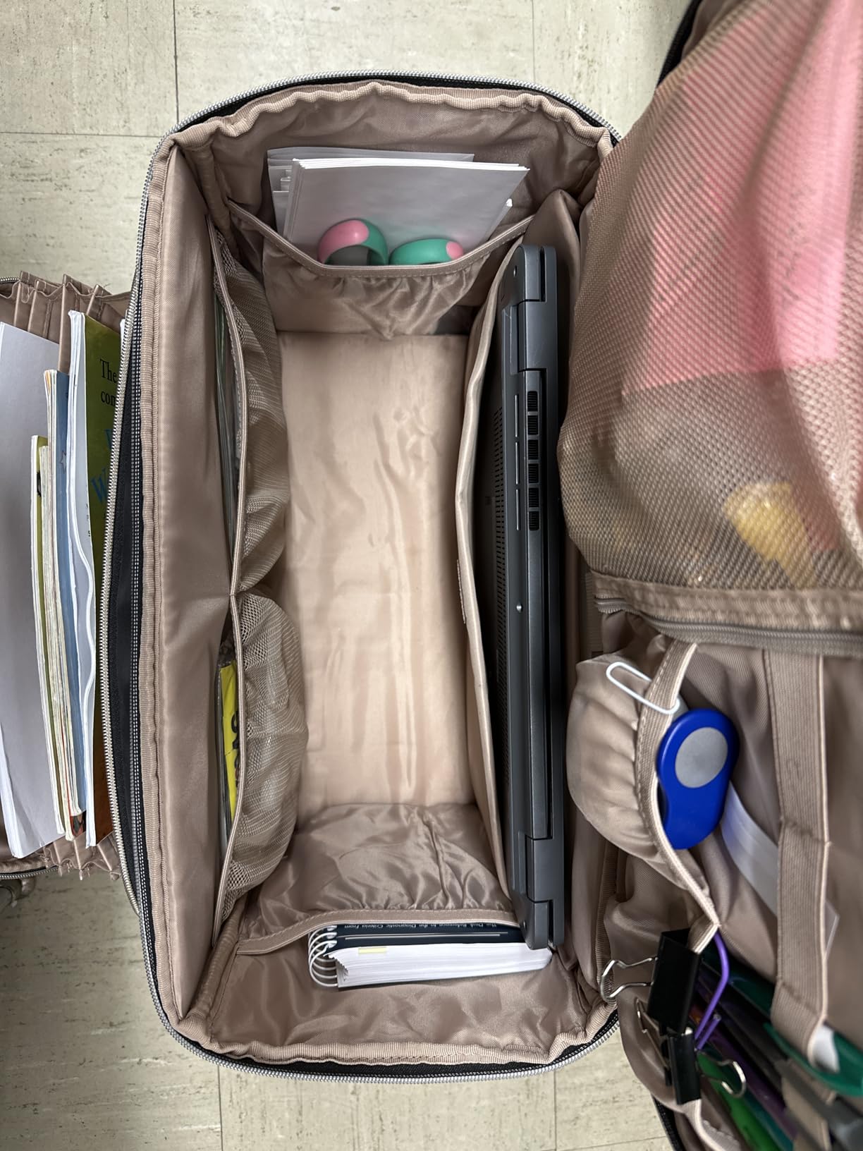Rolling Scrapbook Bag with Wheels, Rolling Craft Bag Cart Organizer customer photo 2