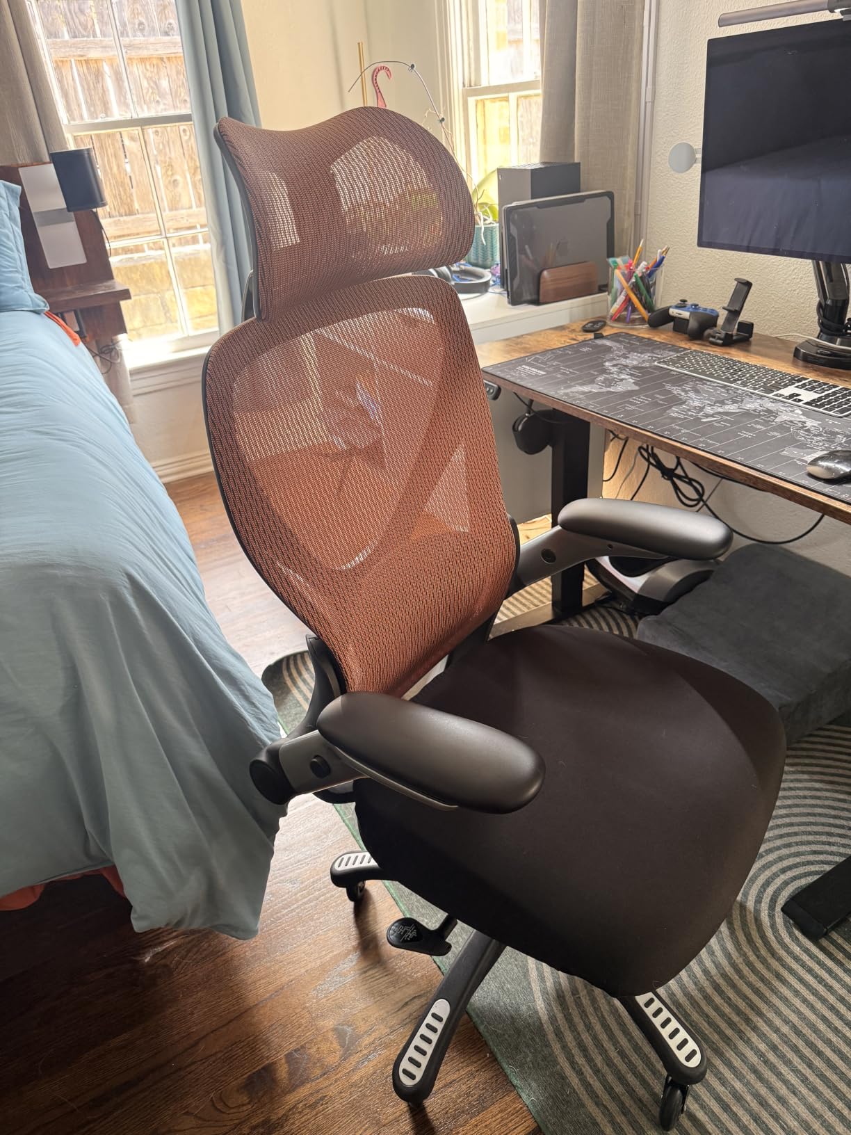 ELABEST X100 Ergonomic Mesh Office Chair with Footrest, Big and Tall Hone Desk Chair with 5D Flip-Up Arms, Adjustable 3D Lumbar Support,Gaming & Executive Computer Chairs customer photo 2