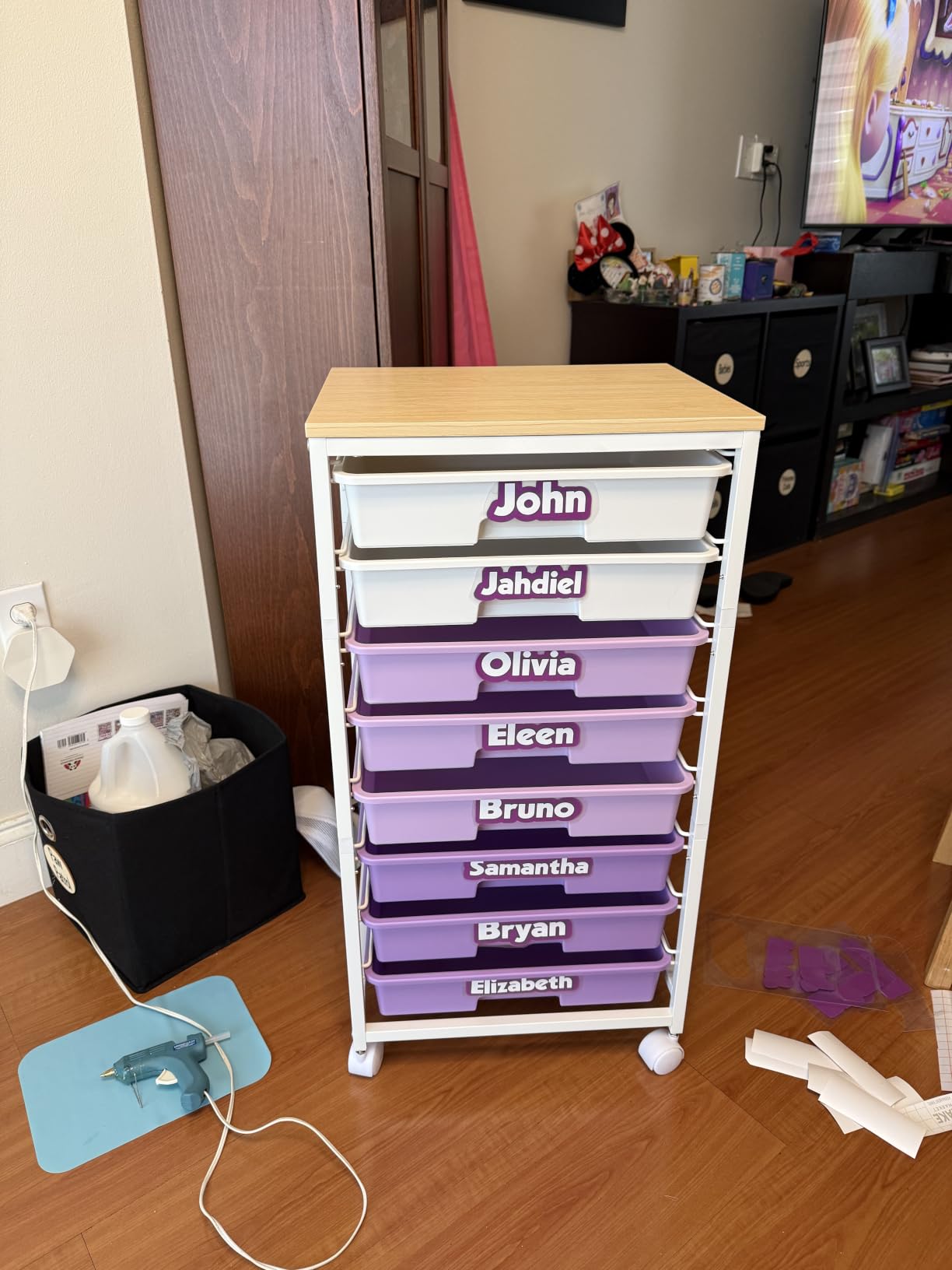 SYKIARIOL Rolling Cart with Drawers,Craft Organizers and Storage, Green customer photo 1